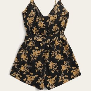 MakeMeChic Plus Sized Romper Tie Front Cami Style XX-Large NWOT